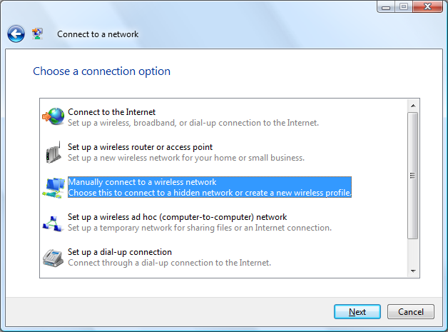 Wireless Vista Settings
