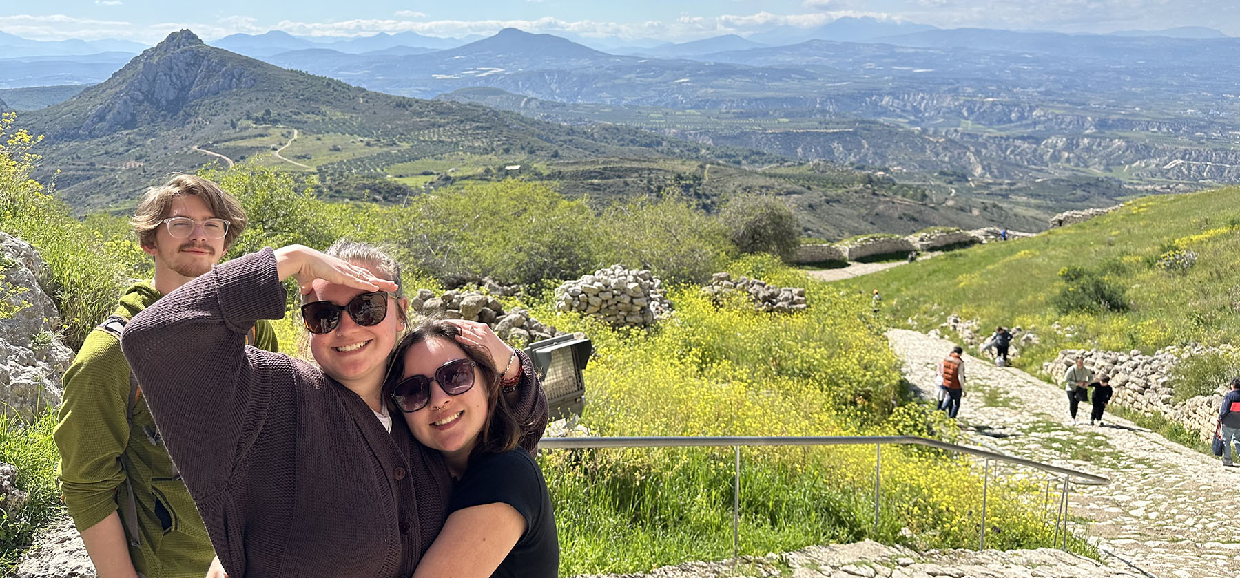 Off-campus studies students on a trip abroad