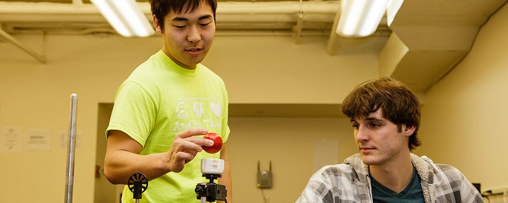 Physics experiment with students