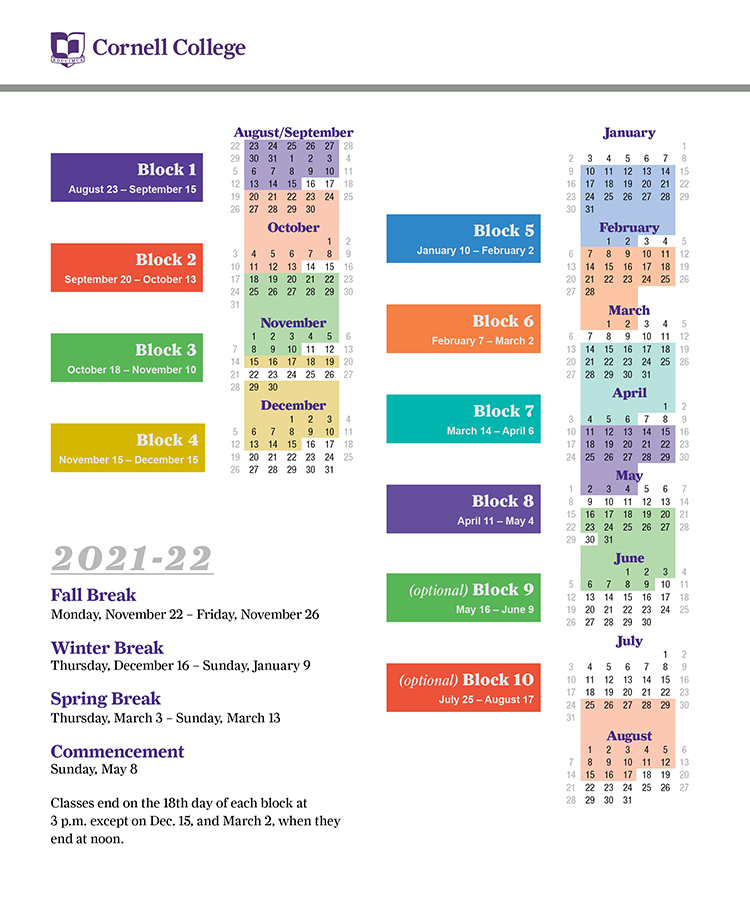 image of 21-22 academic calendar