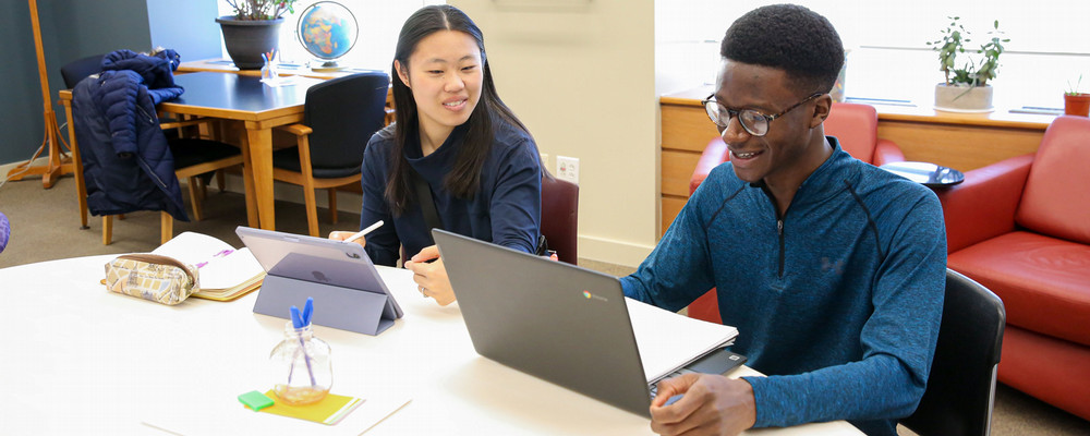 Cornell students in the writing studio. 