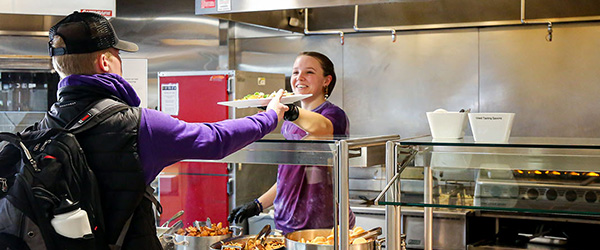 Students at the Hilltop Cafe