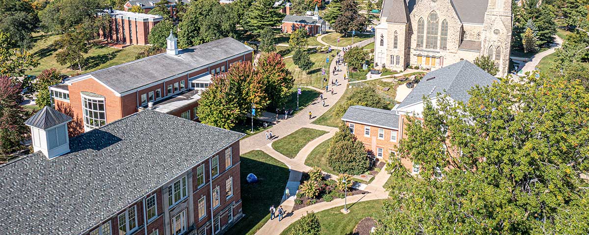 Students can travel the width of campus on the Ped Mall