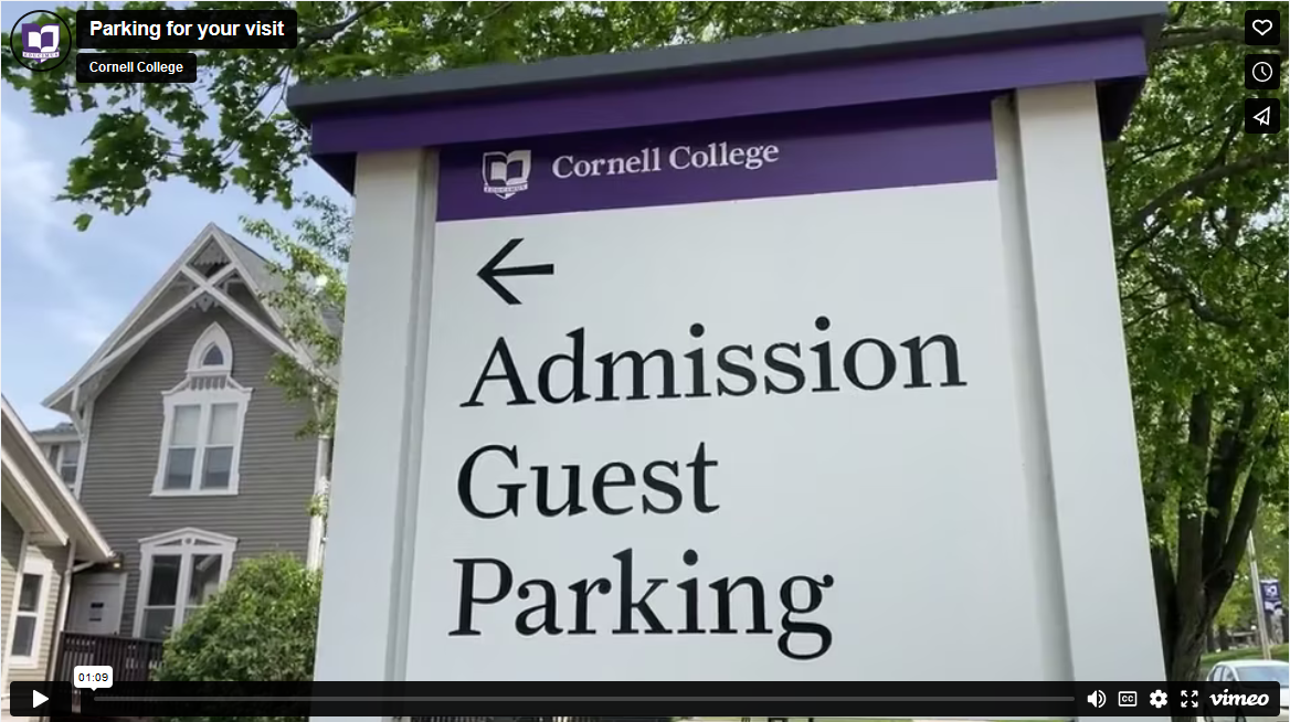 Parking information when you visit campus