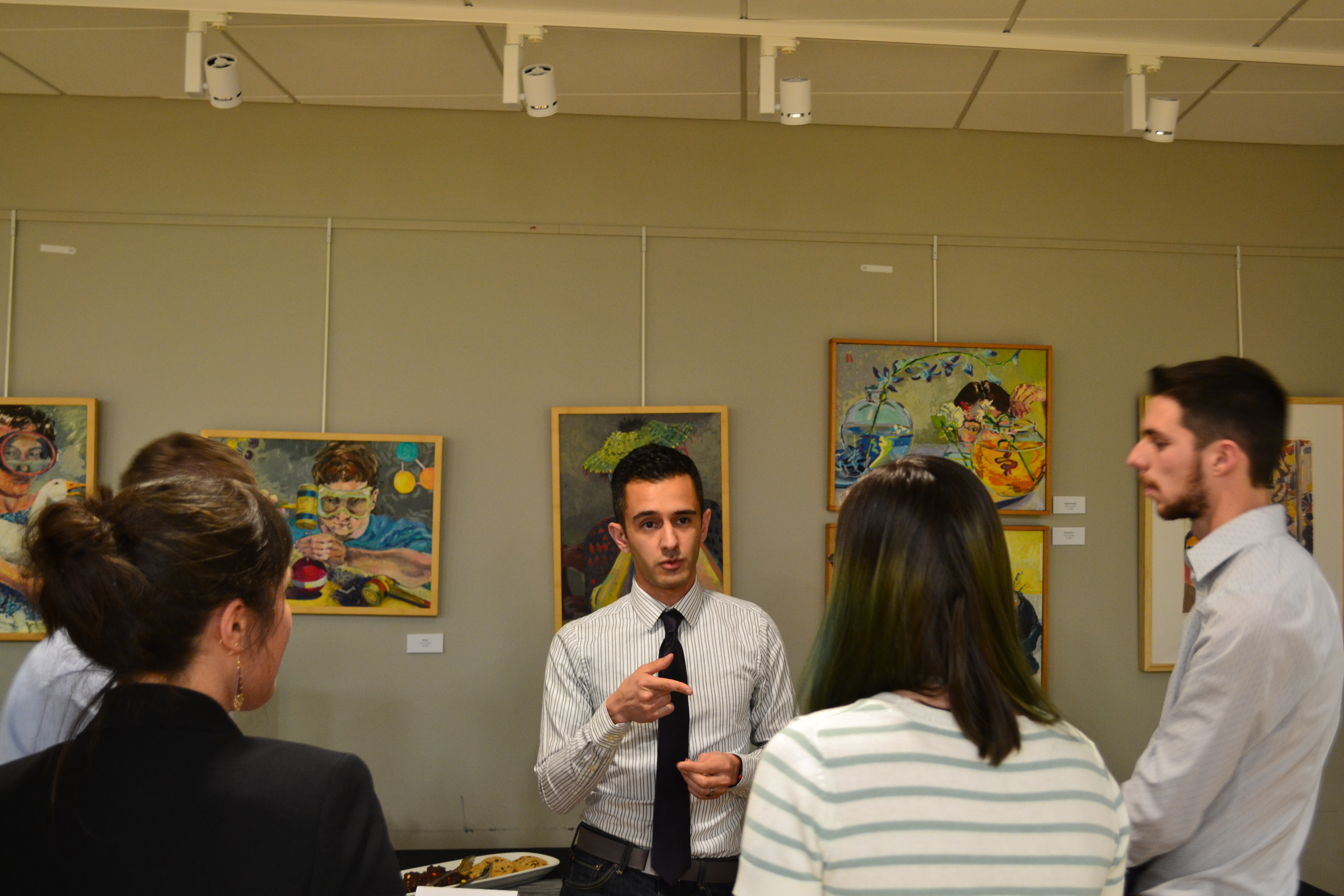 Mehrdad and LEADS students networking