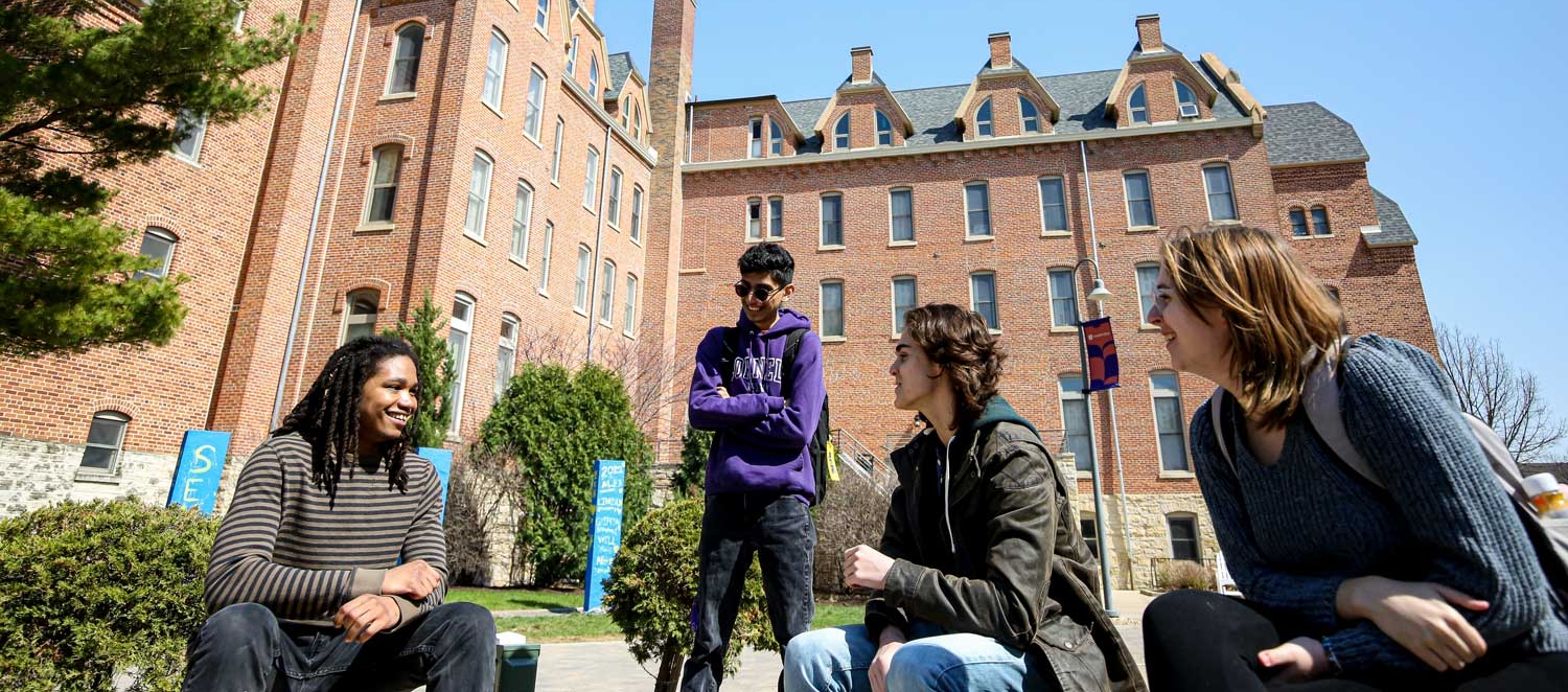 students on campus