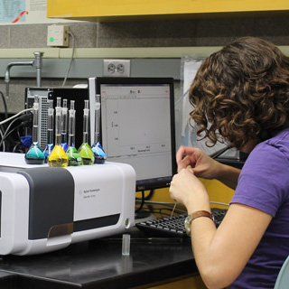 Inputting test results in a chemistry laboratory