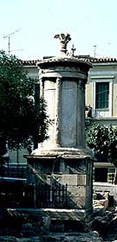 Lysikrates Monument, Athens, 387 BCE, celebrating Lysikrates winning the dramatic competition at the City Dionysia that year.