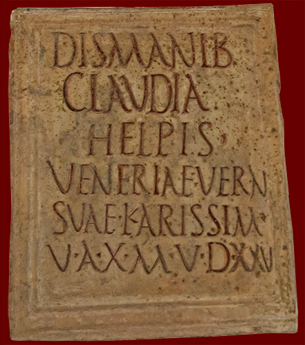 epitaph to Claudia Helpis