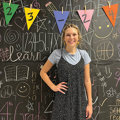 Cornell graduate in first day student teaching