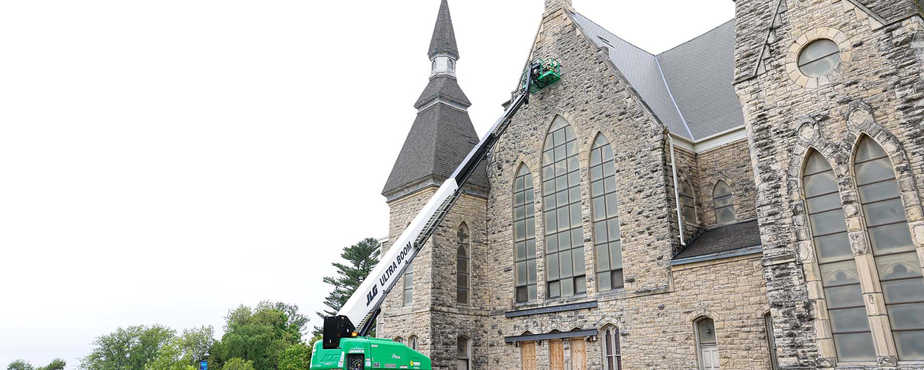 King Chapel with construction lift