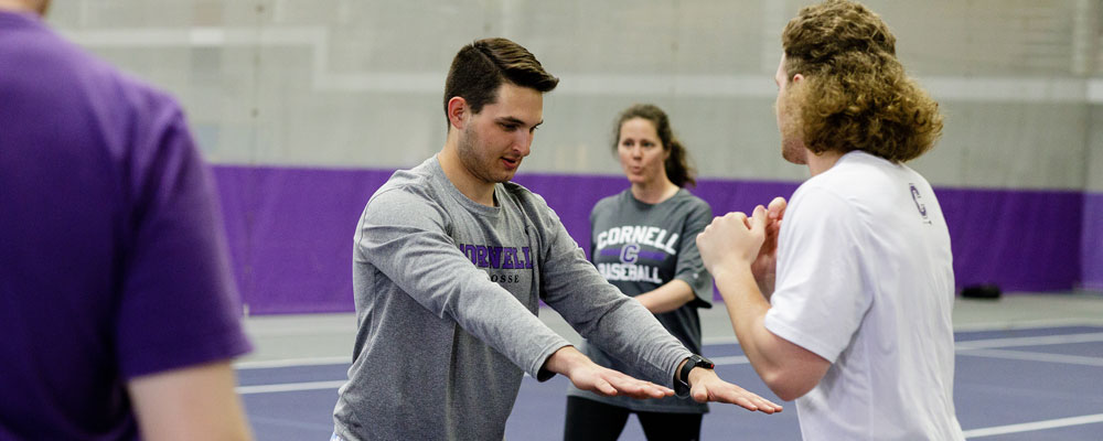 Kinesiology students and kinesiology professor