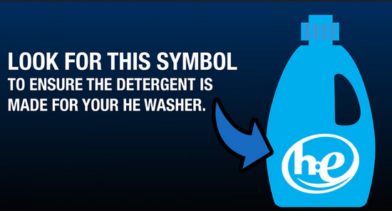 The high efficiency symbol on laundry detergent.